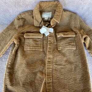 Scene & Heard Kids Corduroy Shacket Jacket Size 6/7 Khaki Tan NWT